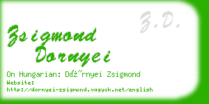 zsigmond dornyei business card